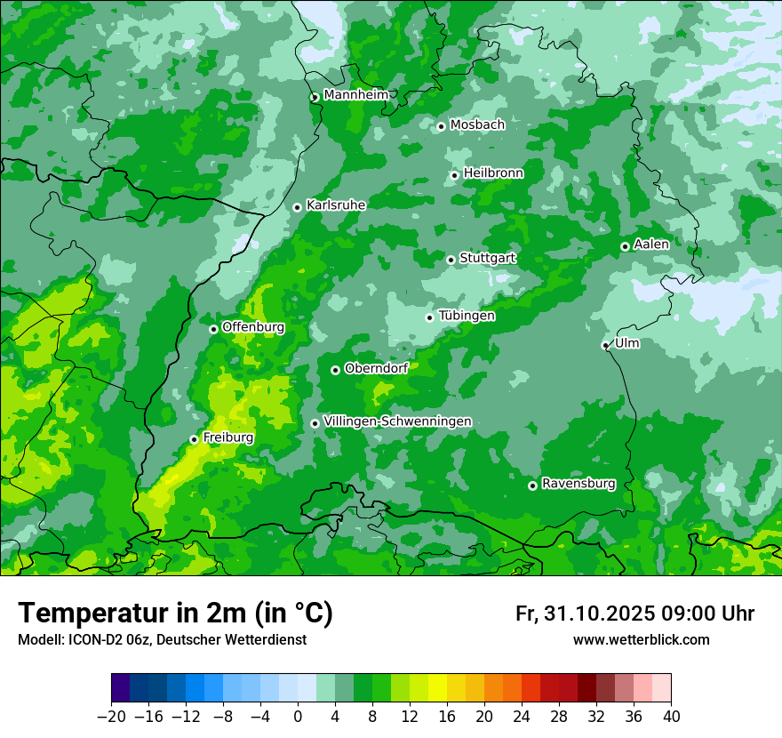 Modellkarten Temperatur Modellkarten Temperatur