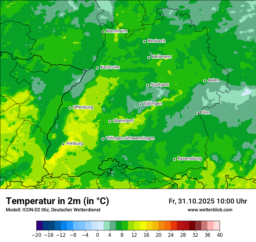 Modellkarten Temperatur Modellkarten Temperatur