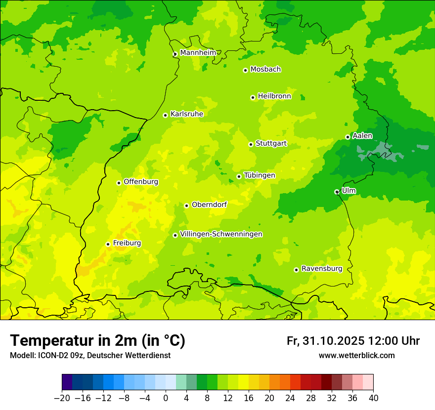 Modellkarten Temperatur Modellkarten Temperatur