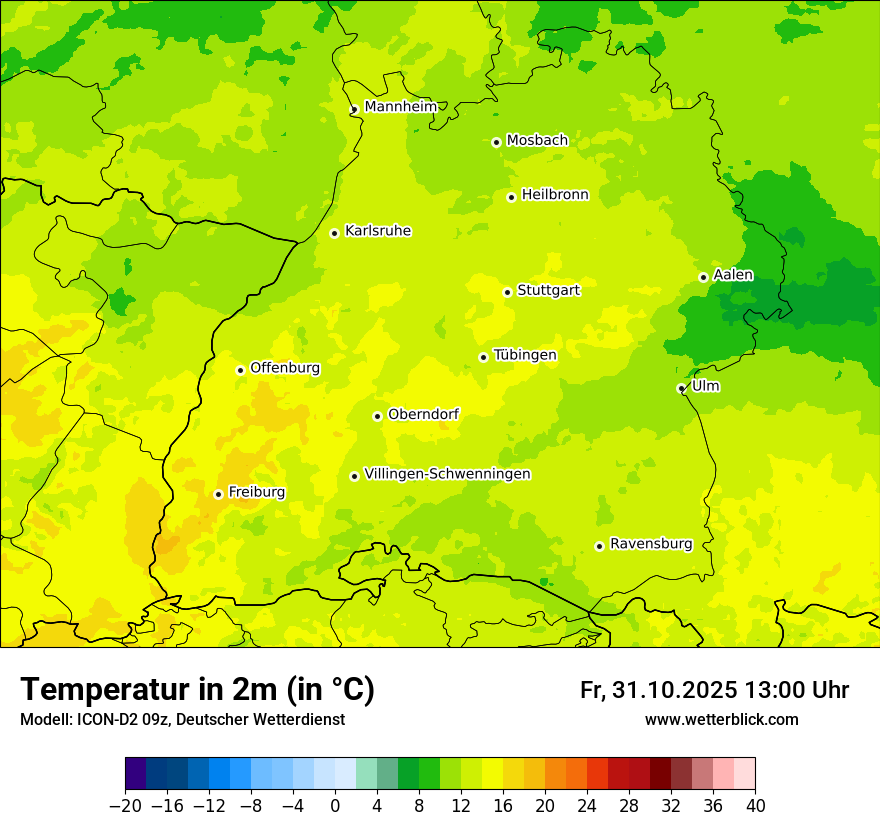 Modellkarten Temperatur Modellkarten Temperatur