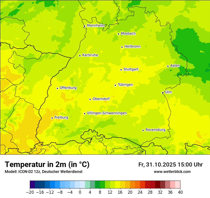 Modellkarten Temperatur Modellkarten Temperatur