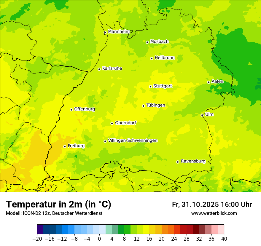 Modellkarten Temperatur Modellkarten Temperatur