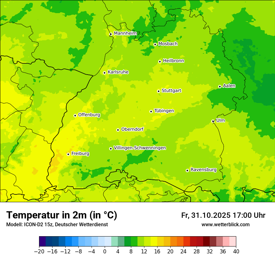 Modellkarten Temperatur Modellkarten Temperatur