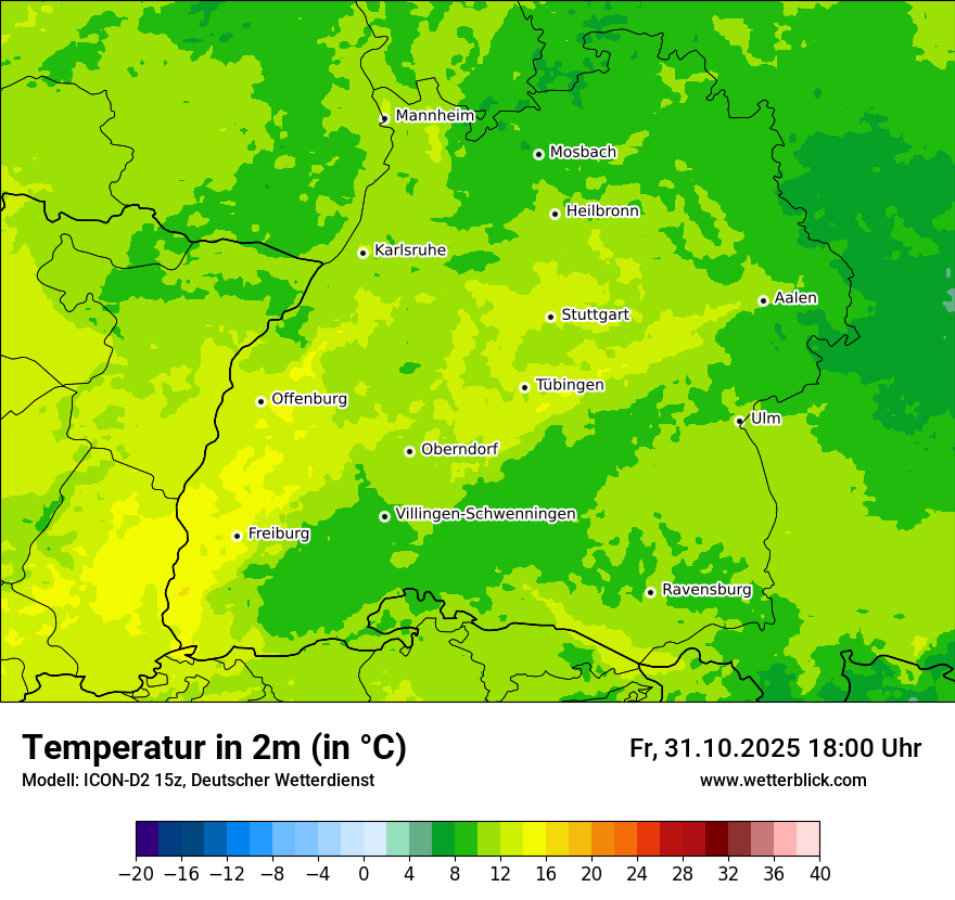 Modellkarten Temperatur Modellkarten Temperatur