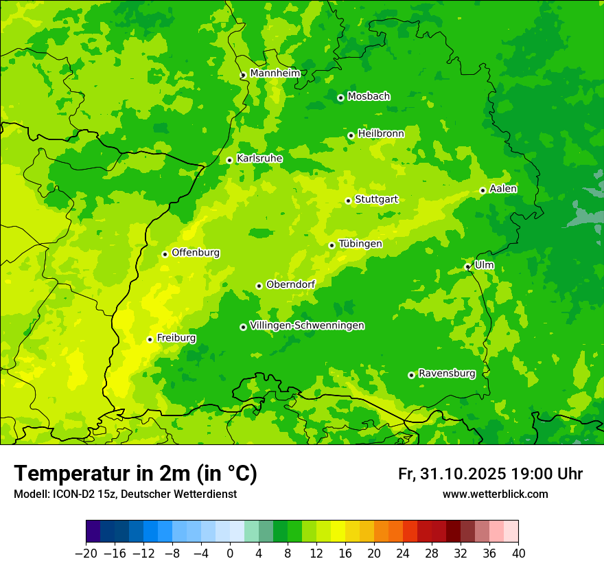 Modellkarten Temperatur Modellkarten Temperatur