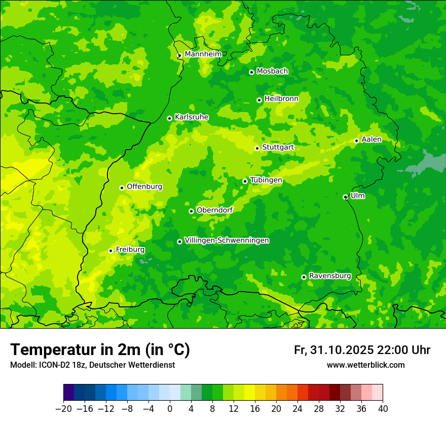 Modellkarten Temperatur Modellkarten Temperatur