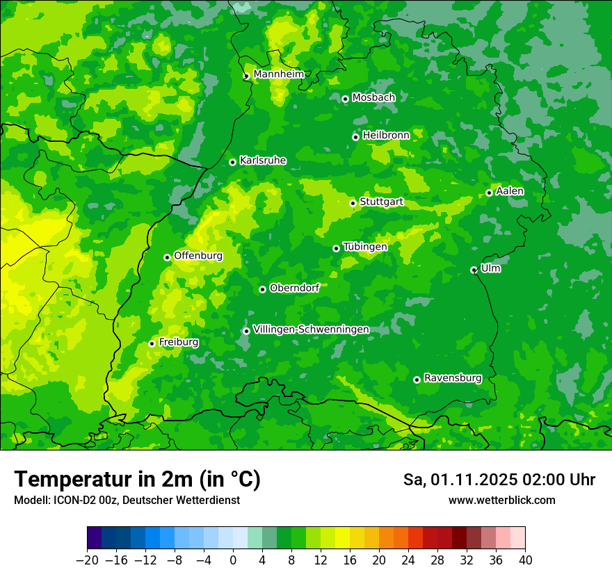 Modellkarten Temperatur Modellkarten Temperatur