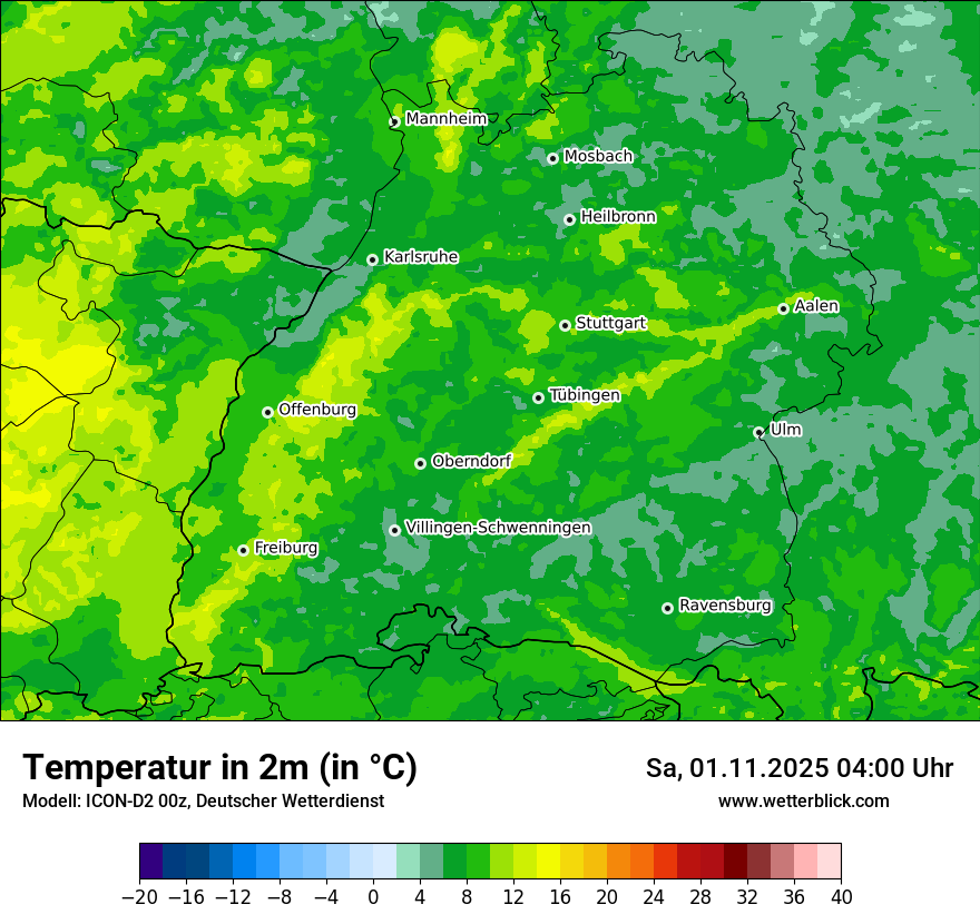 Modellkarten Temperatur Modellkarten Temperatur