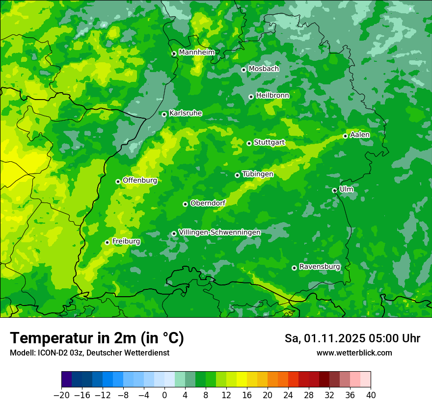 Modellkarten Temperatur Modellkarten Temperatur
