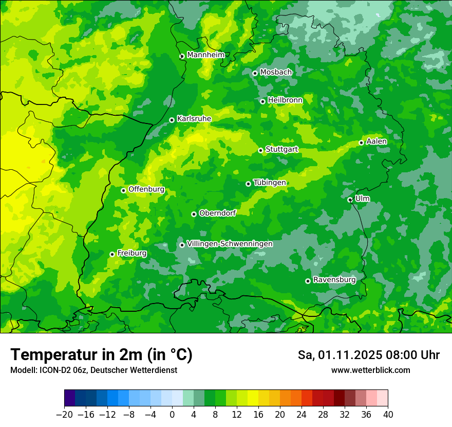 Modellkarten Temperatur Modellkarten Temperatur