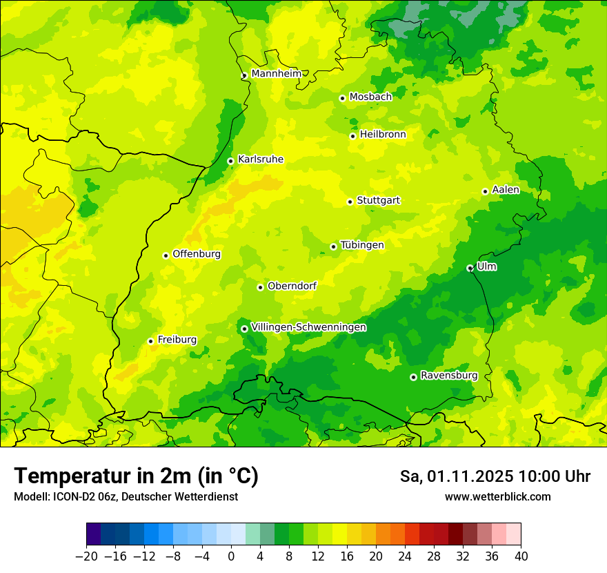 Modellkarten Temperatur Modellkarten Temperatur