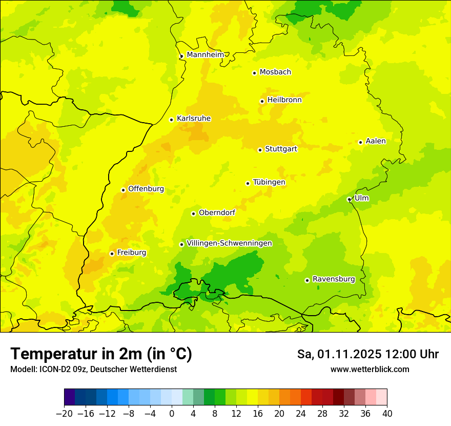 Modellkarten Temperatur Modellkarten Temperatur