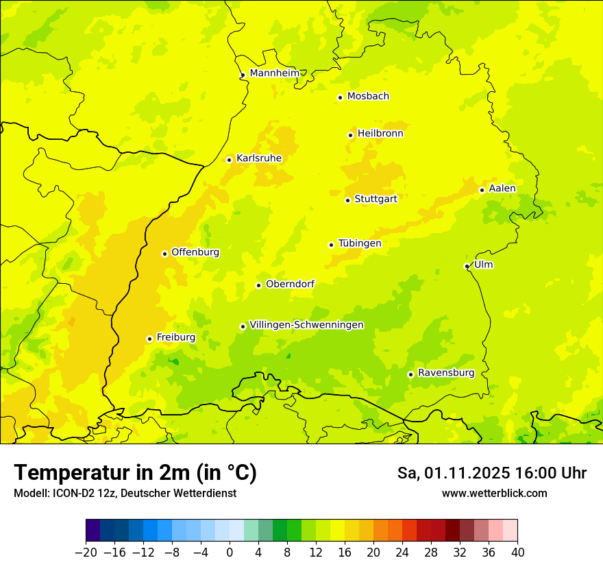 Modellkarten Temperatur Modellkarten Temperatur