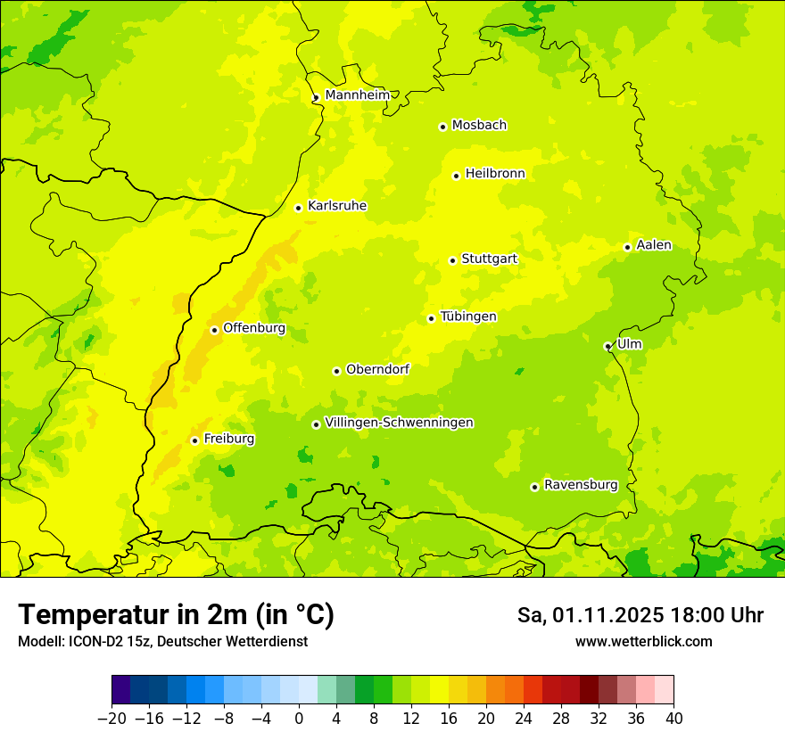 Modellkarten Temperatur