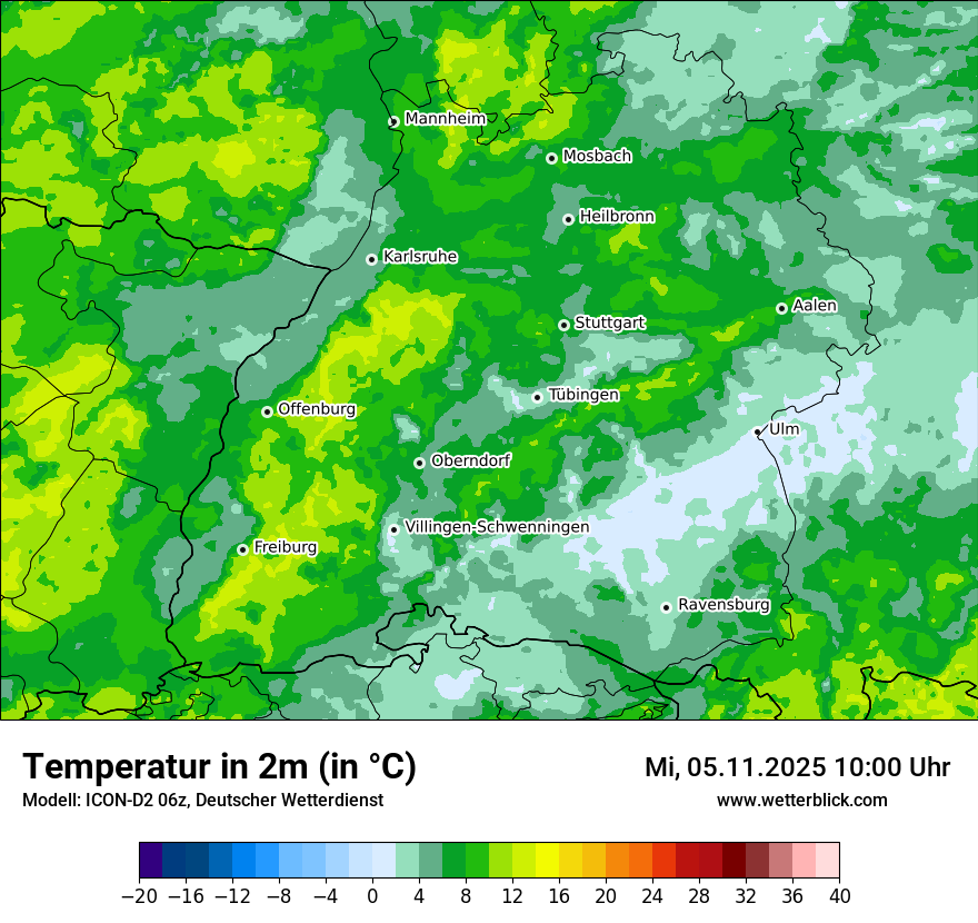 Modellkarten Temperatur