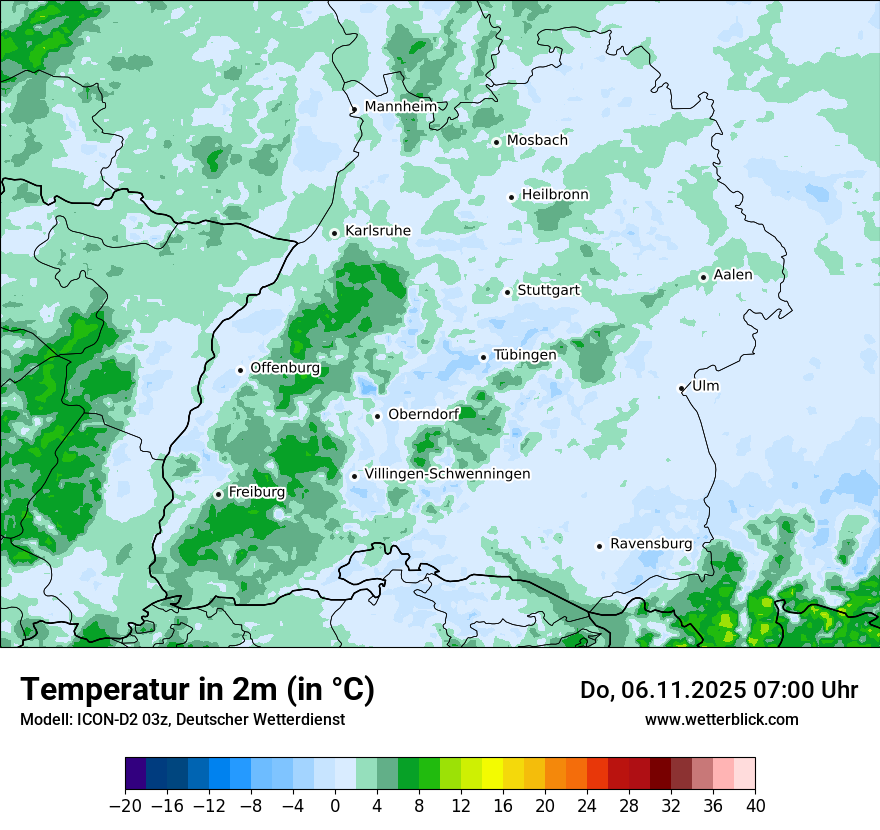 Modellkarten Temperatur