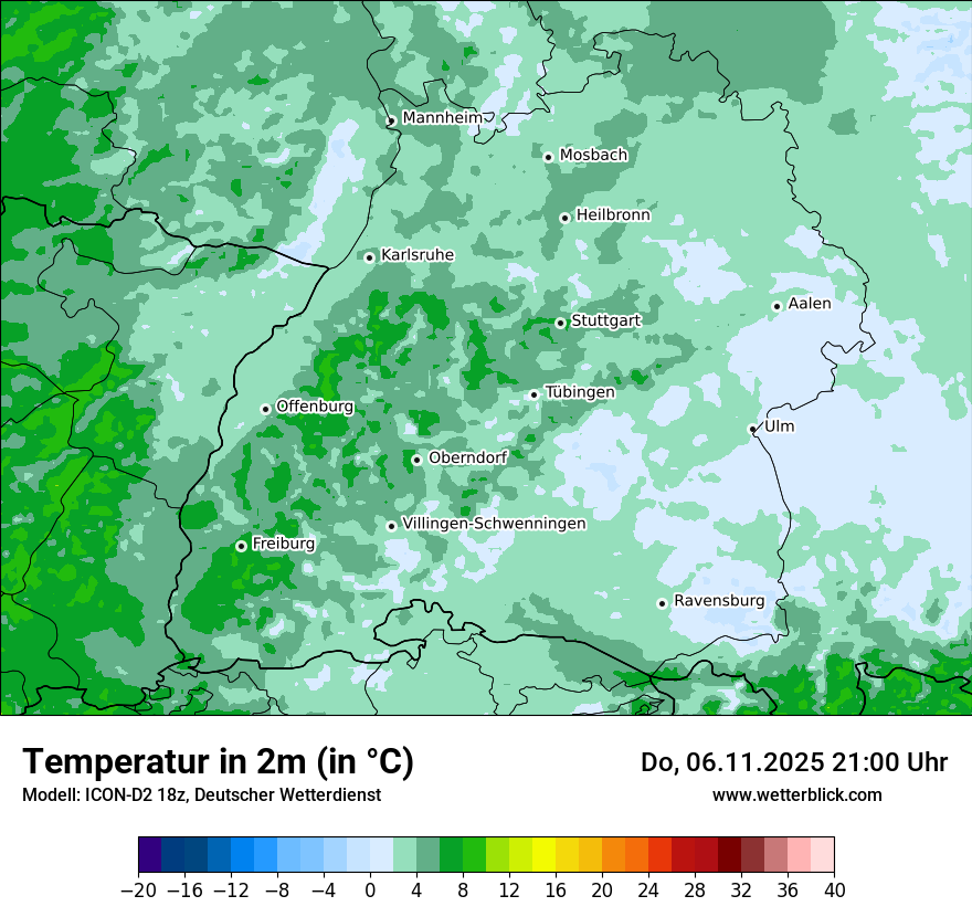 Modellkarten Temperatur