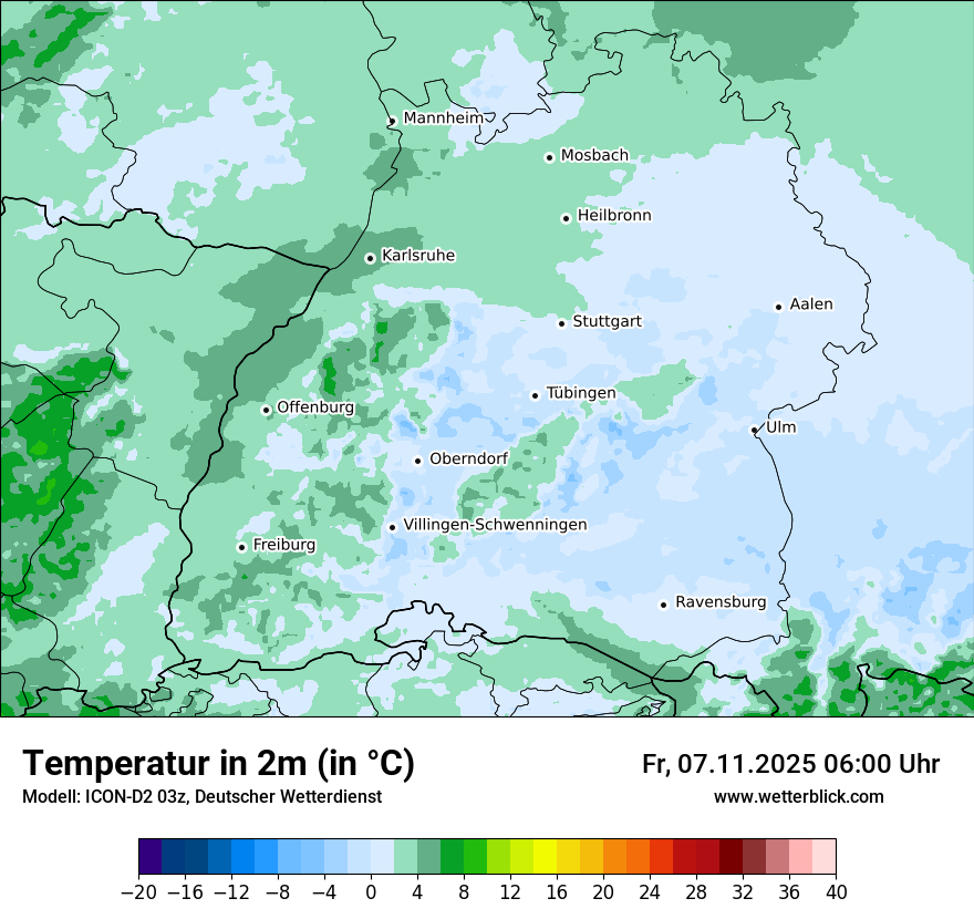 Modellkarten Temperatur