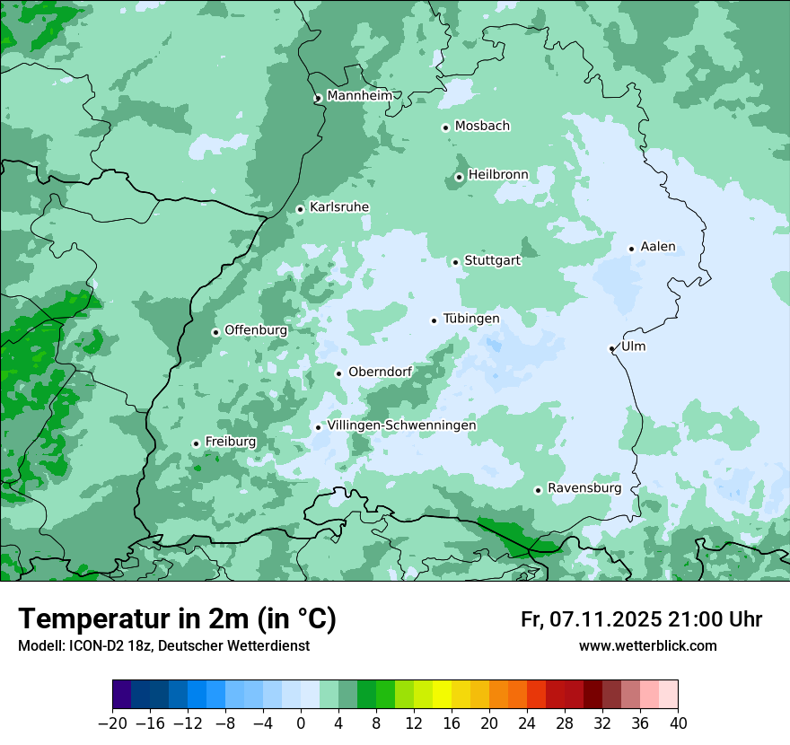 Modellkarten Temperatur