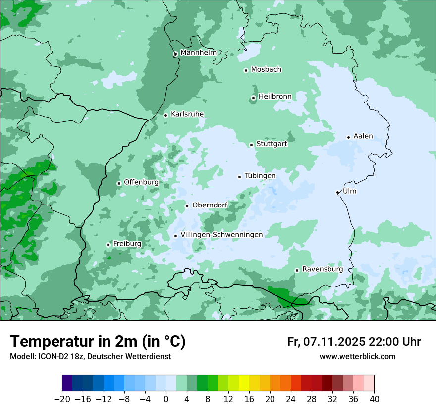 Modellkarten Temperatur