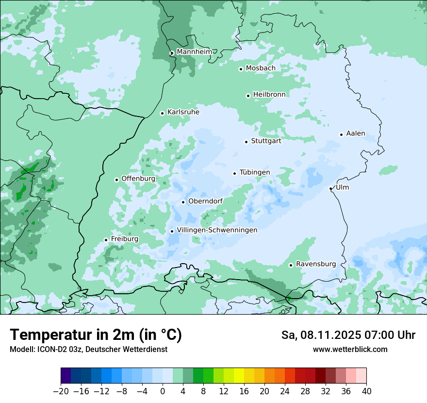 Modellkarten Temperatur