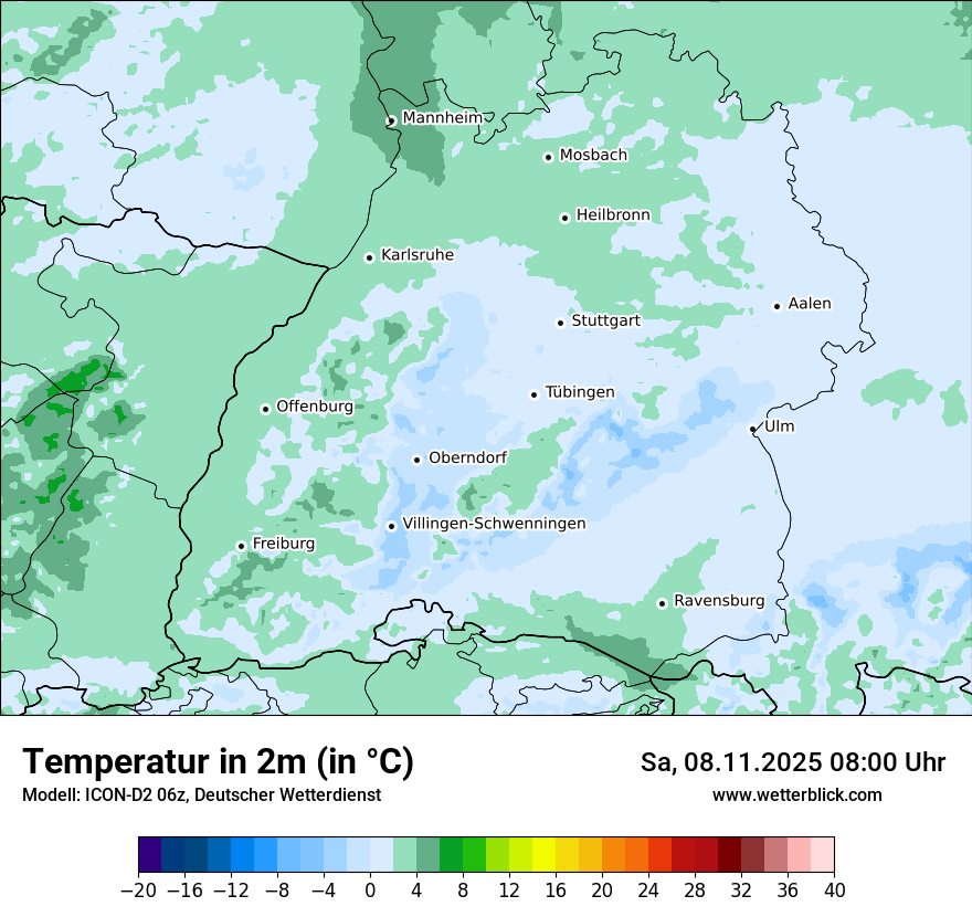 Modellkarten Temperatur