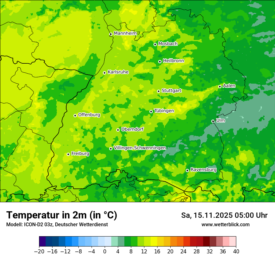 Modellkarten Temperatur