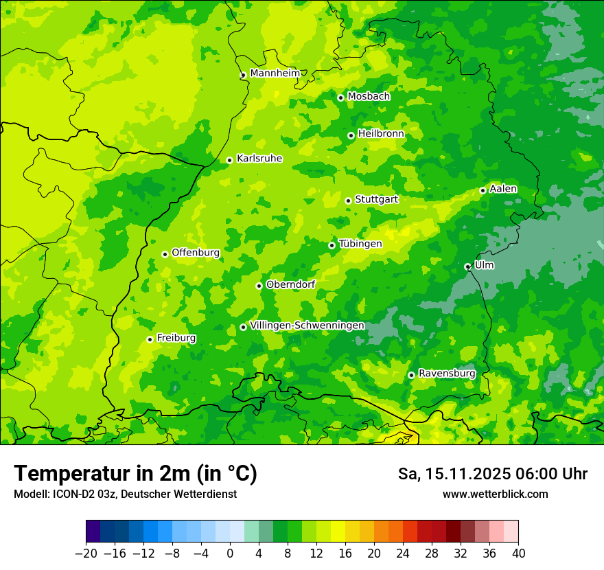 Modellkarten Temperatur