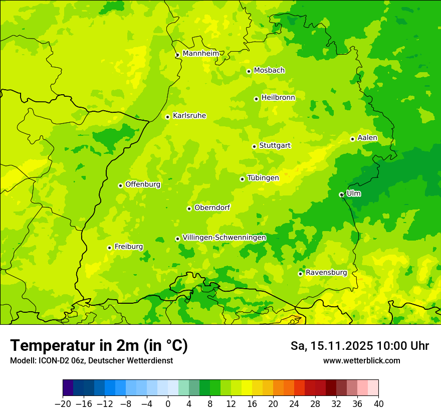 Modellkarten Temperatur