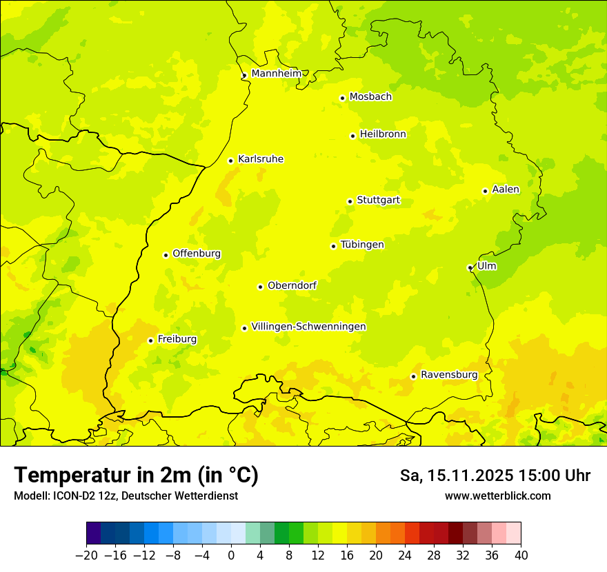 Modellkarten Temperatur