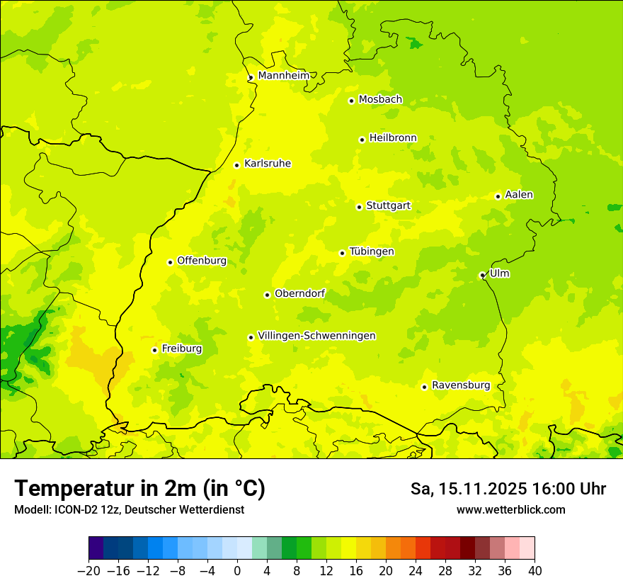 Modellkarten Temperatur