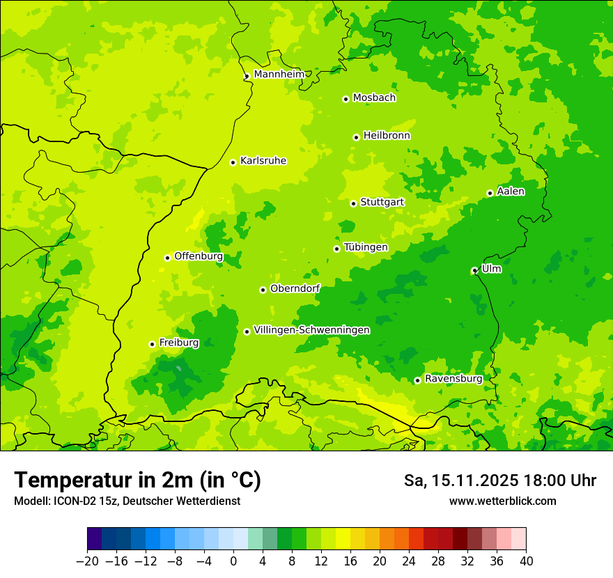Modellkarten Temperatur