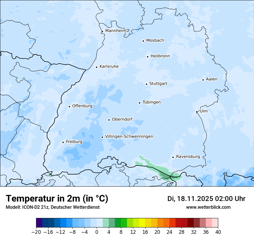 Modellkarten Temperatur