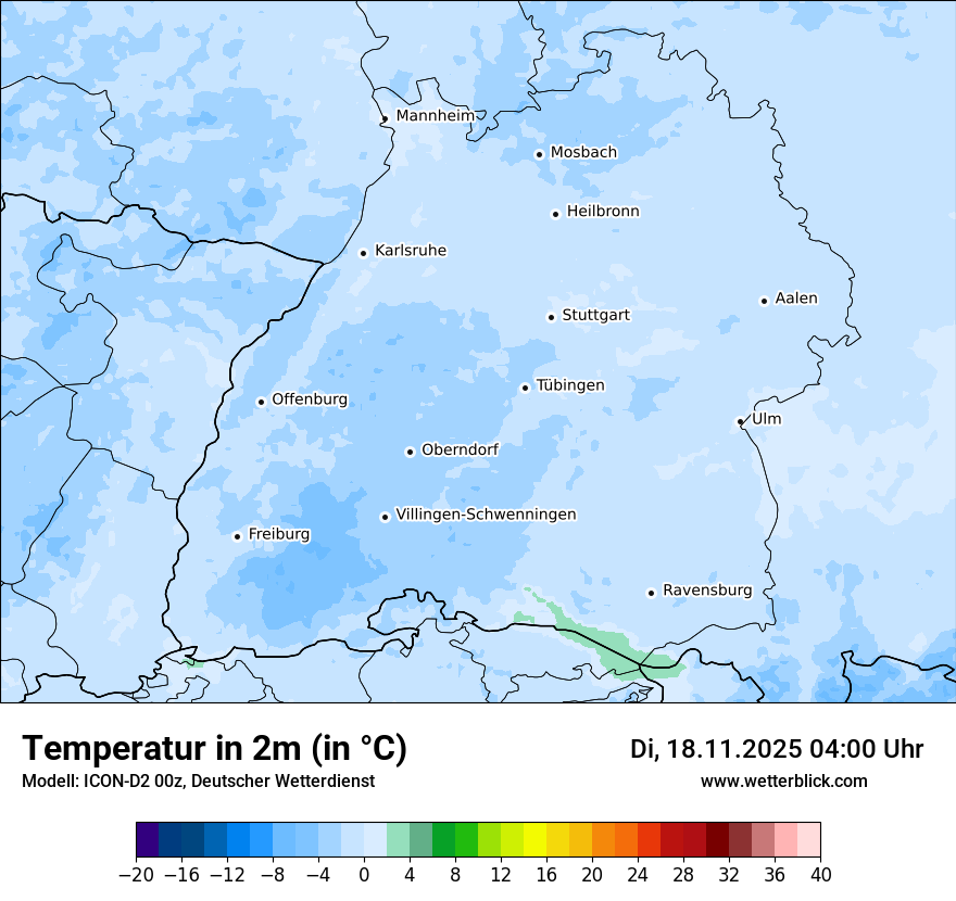 Modellkarten Temperatur