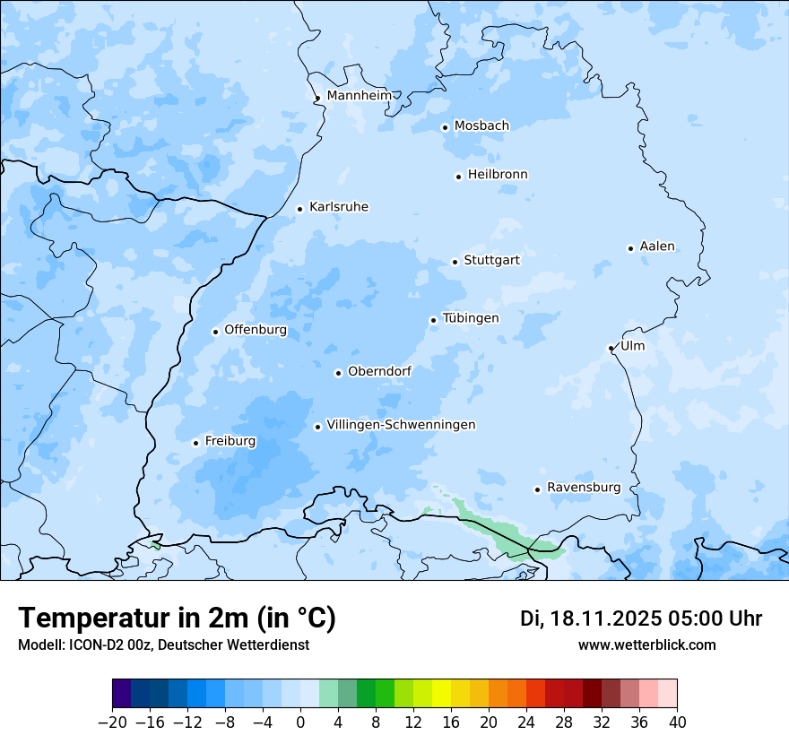 Modellkarten Temperatur