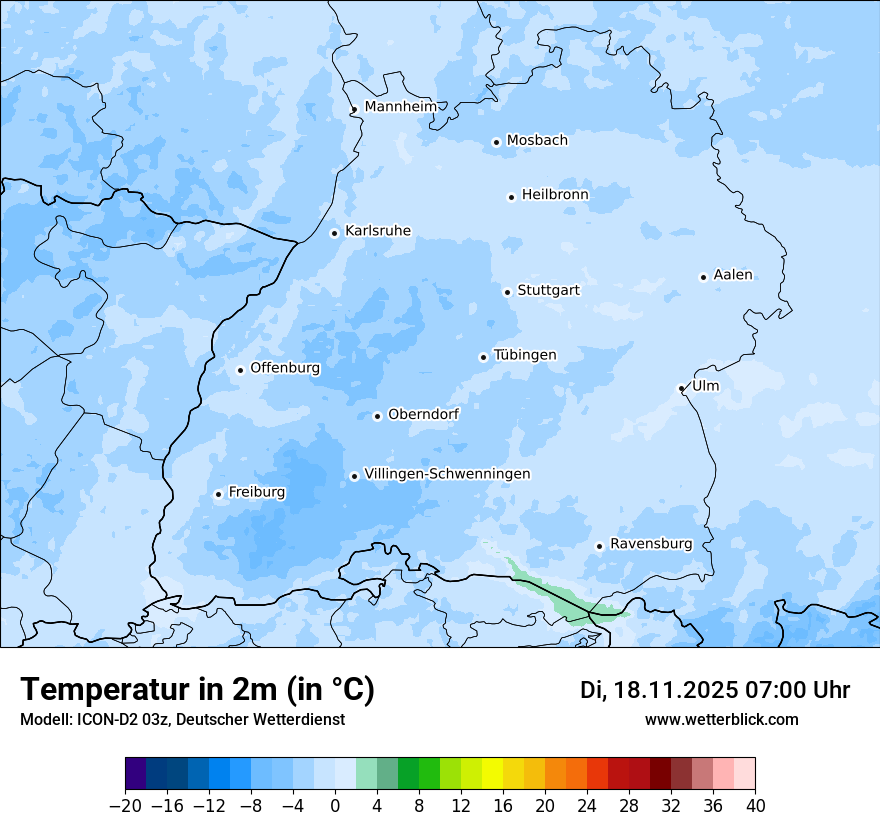 Modellkarten Temperatur