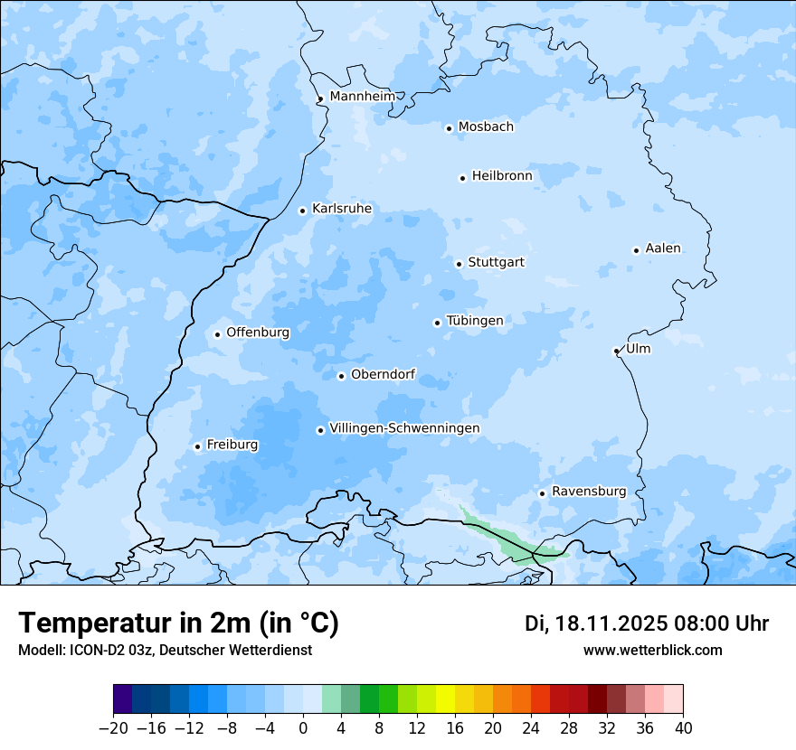 Modellkarten Temperatur