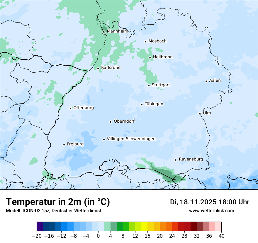 Modellkarten Temperatur
