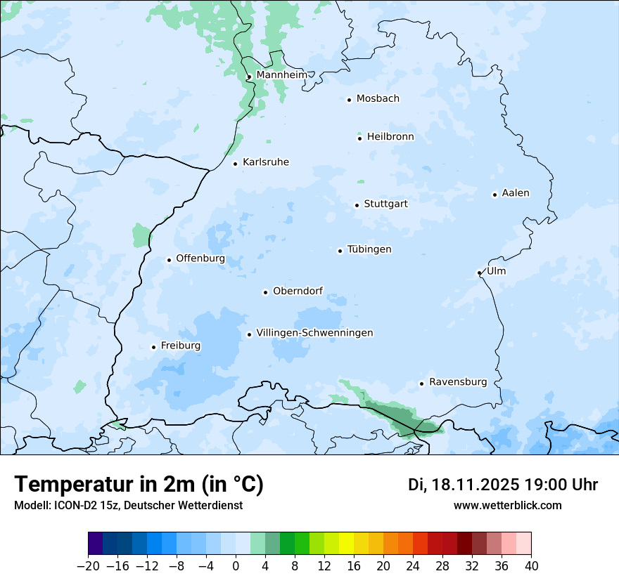 Modellkarten Temperatur