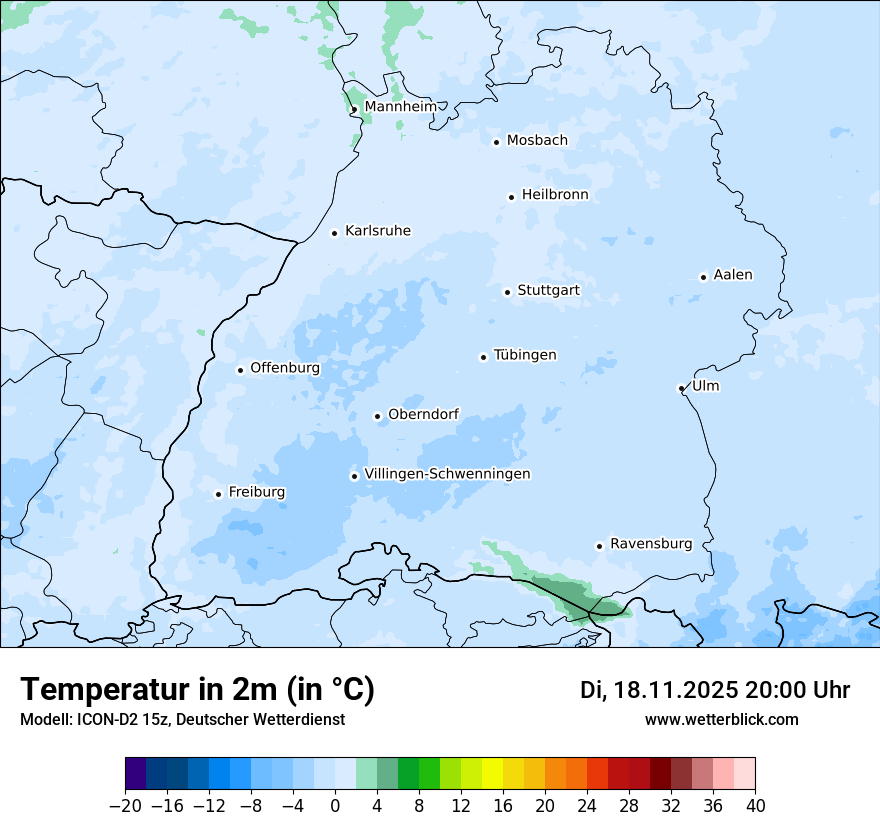 Modellkarten Temperatur