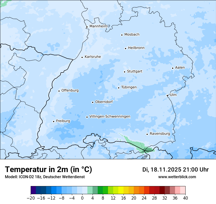 Modellkarten Temperatur