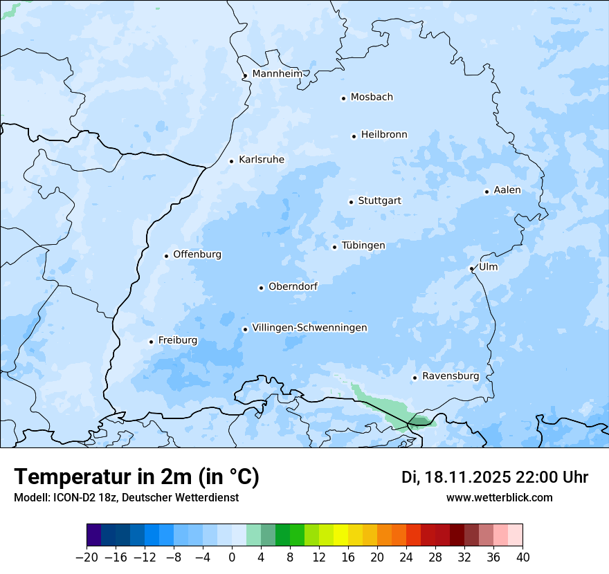 Modellkarten Temperatur