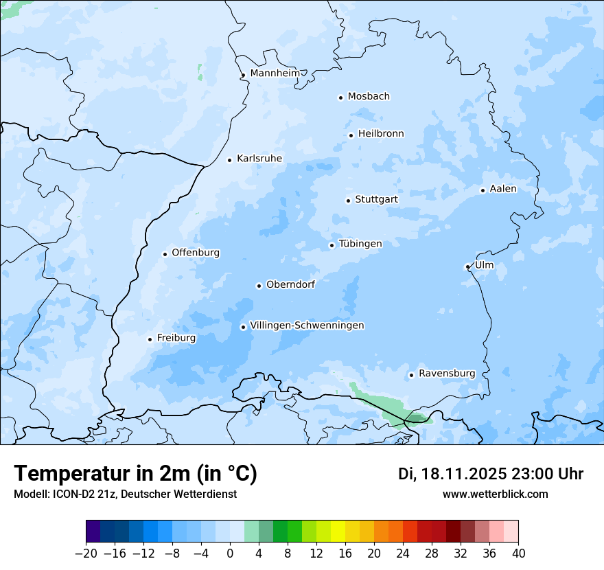Modellkarten Temperatur