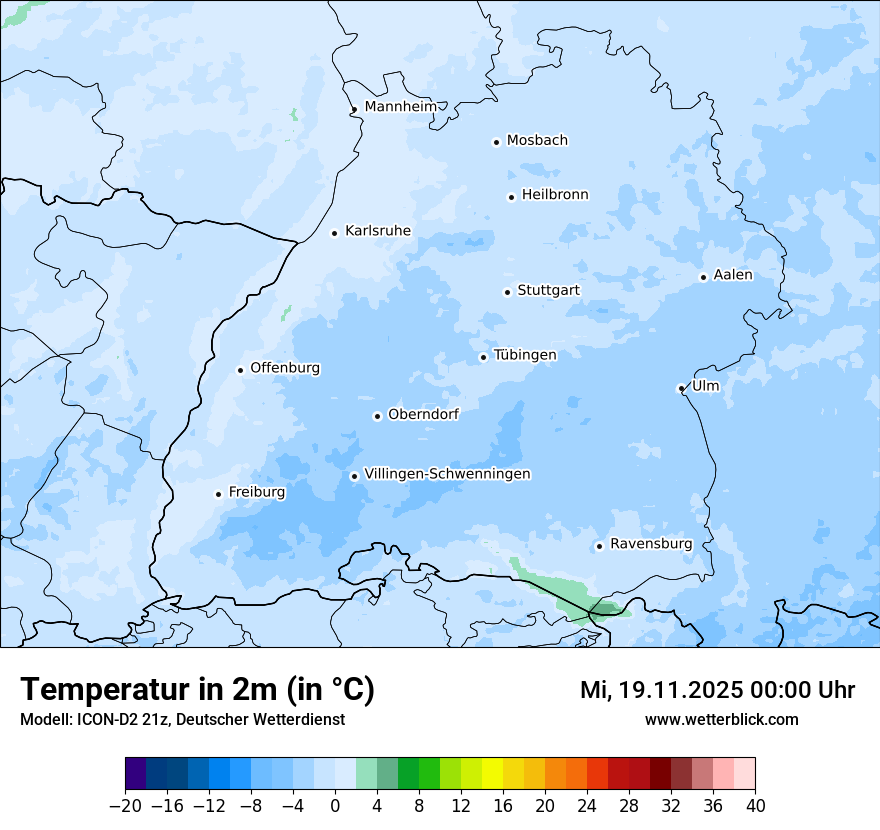 Modellkarten Temperatur