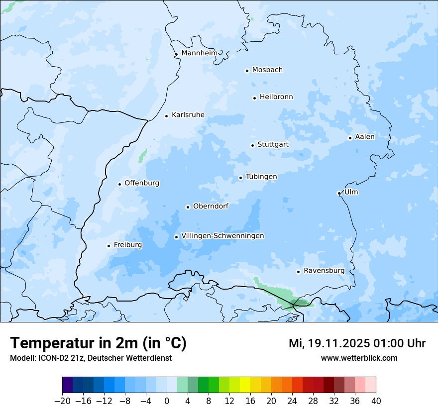 Modellkarten Temperatur