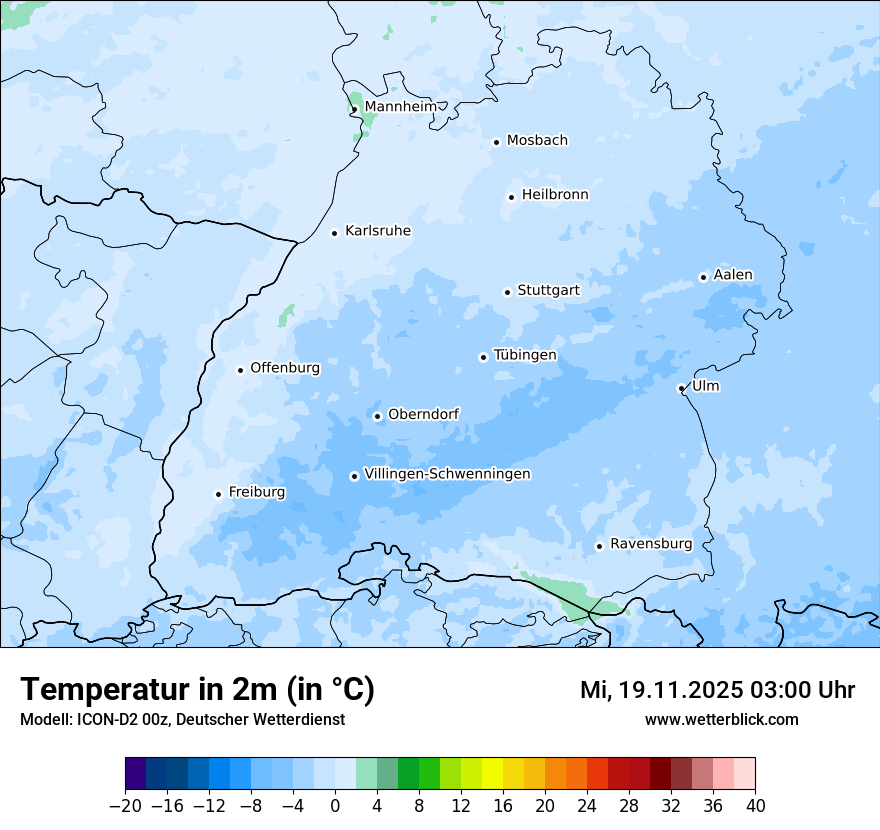 Modellkarten Temperatur