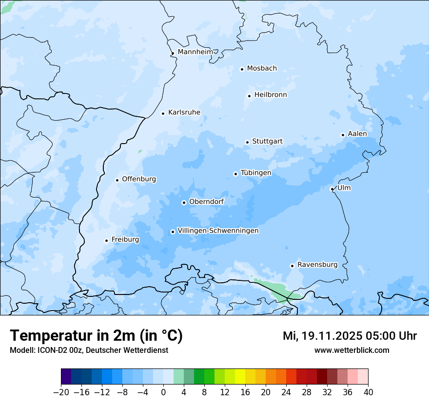 Modellkarten Temperatur