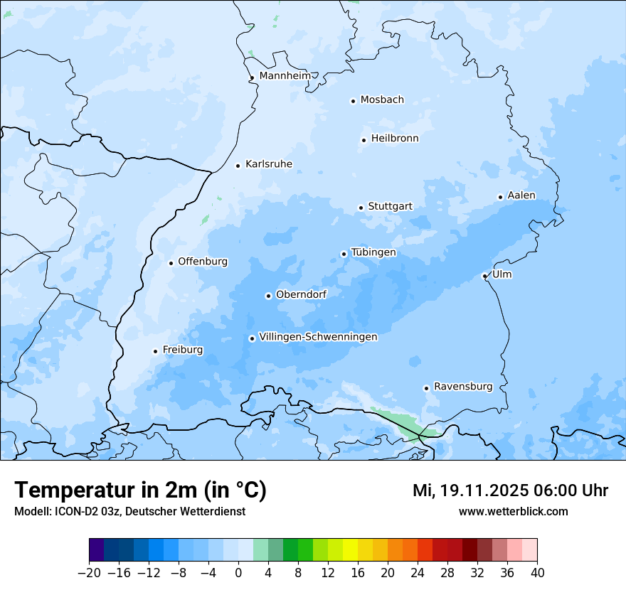 Modellkarten Temperatur