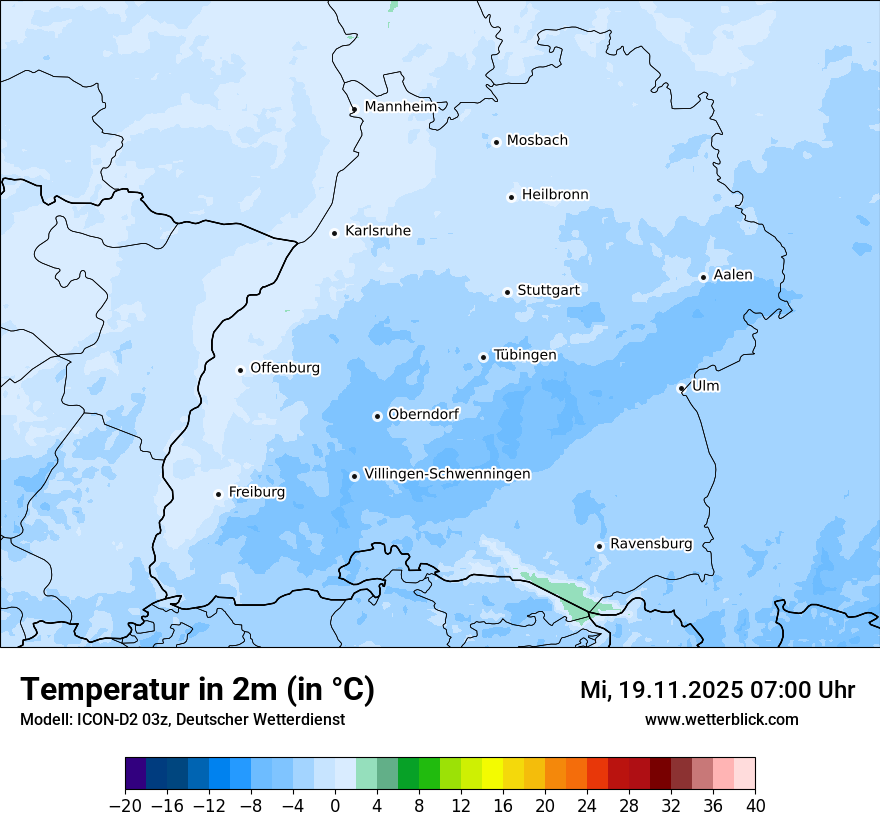 Modellkarten Temperatur