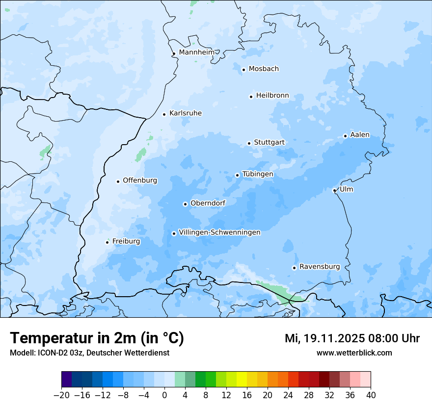 Modellkarten Temperatur